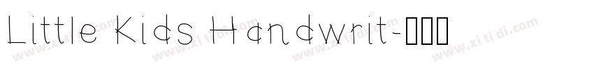 Little Kids Handwrit字体转换